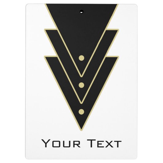 Tuxedo Modernes Art Deco Klemmbrett (Rückseite)