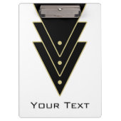 Tuxedo Modernes Art Deco Klemmbrett (Vorderseite)