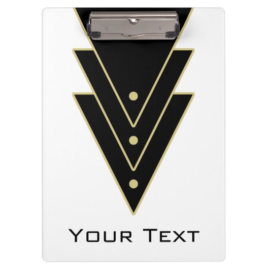 Tuxedo Modernes Art Deco Klemmbrett (Vorderseite)