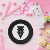 Tuxedo Modernes Art Deco Pappteller (Party)