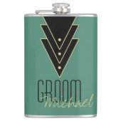 Tuxedo Modernes Art Deco Zimmer Flachmann (Vorderseite)