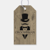 Tuxedo Mustache Trauzeuge Gift Tags Geschenkanhänger (Rückseite)