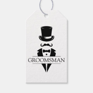Tuxedo Mustache Trauzeugen Geschenkanhänger