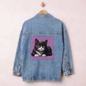 TUXEDO NIEDLICH CAT ART DENIM JEAN JACKET JEANSJACKE (Hangar)