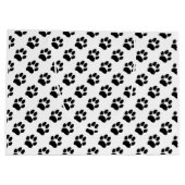 Tuxedo Paw Prints Große Geschenktüte (Rückseite)
