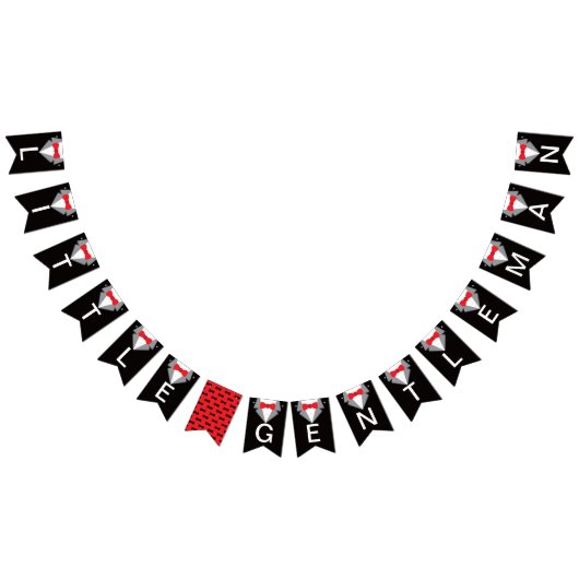 Tuxedo Pendant Banner, Bow-Krawatte Wimpelkette (Alle)
