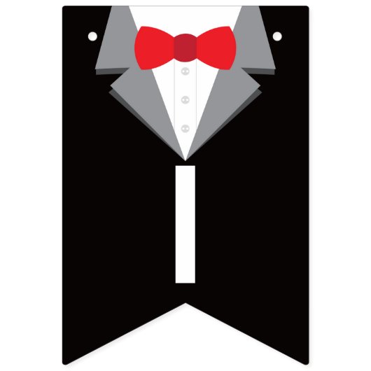 Tuxedo Pendant Banner, Bow-Krawatte Wimpelkette (Zweite Fahne)