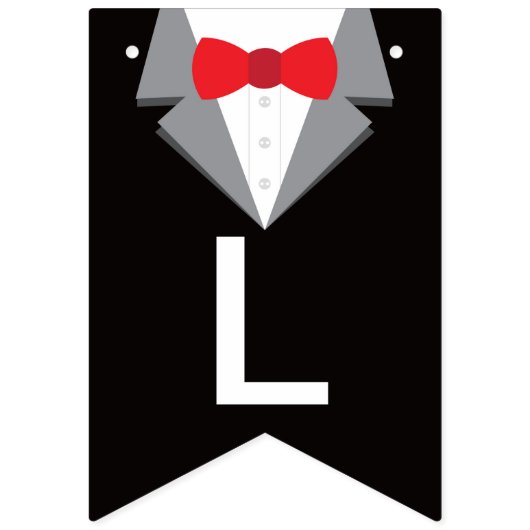 Tuxedo Pendant Banner, Bow-Krawatte Wimpelkette (Erste Fahne)