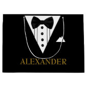 Tuxedo Personalisierter Trauzeuge Hochzeit Vielen Große Geschenktüte (Vorderseite)