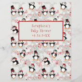 Tuxedo Pinguin Kinderdusche Vorhersagen und Ratsch (Rückseite)