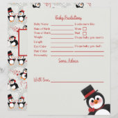 Tuxedo Pinguin Kinderdusche Vorhersagen und Ratsch (Vorne/Hinten)