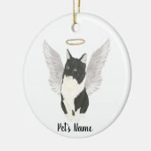Tuxedo Ragamuffin Cat Beileid Memorial Keramik Ornament (Links)