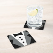 Tuxedo Rechteckiger Pappuntersetzer (Vor Ort)