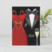 Tuxedo Red Dress Tischnummer Sitzplatz 2 (Stehend Vorderseite)