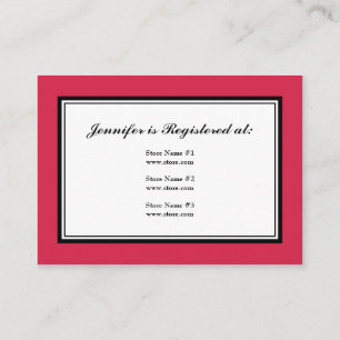 Tuxedo Registrierungskarte in Classic Red Begleitkarte