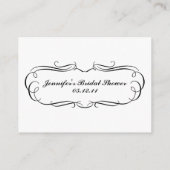 Tuxedo Registrierungskarte in Schwarz/Weiß auf Per Begleitkarte (Rückseite)