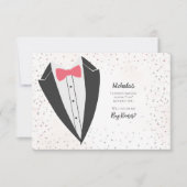 Tuxedo Ring Bearer Confetti Vorschlag Einladung (Vorderseite)