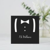 Tuxedo Ring Bearer Vorschlag Card Karte (Stehend Vorderseite)