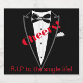 Tuxedo RIP zum Leben des Single Bierflaschenetikett (Einzelnes Label)