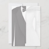 Tuxedo Save the Date Karte für Schwarz und Weiß (Rückseite)