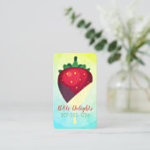 Tuxedo-Schokolade-Erdbeerobst Visitenkarte (Stehend Vorderseite)