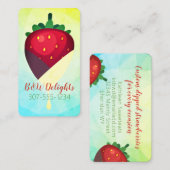 Tuxedo-Schokolade-Erdbeerobst Visitenkarte (Vorne/Hinten)