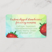 Tuxedo-Schokolade-Erdbeerobst Visitenkarte (Rückseite)