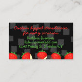 Tuxedo-Schokolade-Erdbeerobst Visitenkarte (Rückseite)