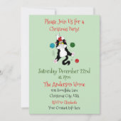 Tuxedo Schwarz-weiß Cat Party Einladung (Vorderseite)