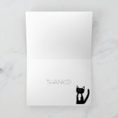 Tuxedo Schwarz-Weiß Katze Danke (Innenseite)