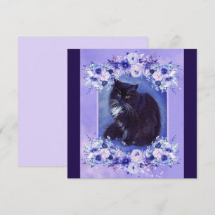 Tuxedo Schwarz-Weiß-Katze Kunst von Renee Lavoie  Einladung