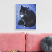 Tuxedo, Schwarz-Weiß-Katzenkunst von Renee Lavoie Leinwanddruck (Insitu (Wohnzimmer))