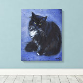 Tuxedo, Schwarz-Weiß-Katzenkunst von Renee Lavoie Leinwanddruck (Insitu (Holzboden))