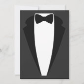 Tuxedo, Schwarze Krawatte neues Jahr Party PTO PTA Einladung (Rückseite)