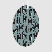 Tuxedo Schwarze und Weiße Katzen Ornament (Vorderseite)