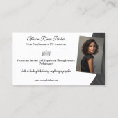 Tuxedo Shine Pageant Business Card Visitenkarte (Rückseite)
