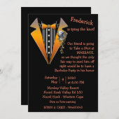 Tuxedo-Steampunk-Bachelor-Party Einladung (Vorne/Hinten)