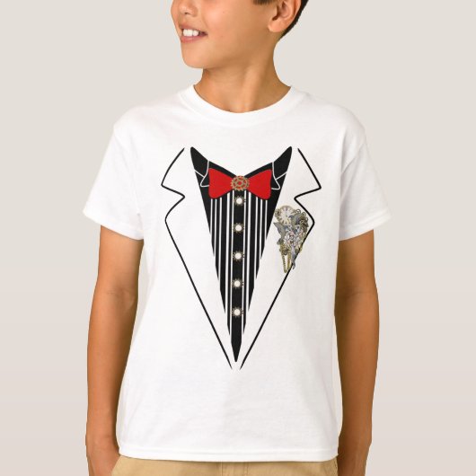 Tuxedo-Steampunk-Hochzeitsdesign T-Shirt (Vorderseite)