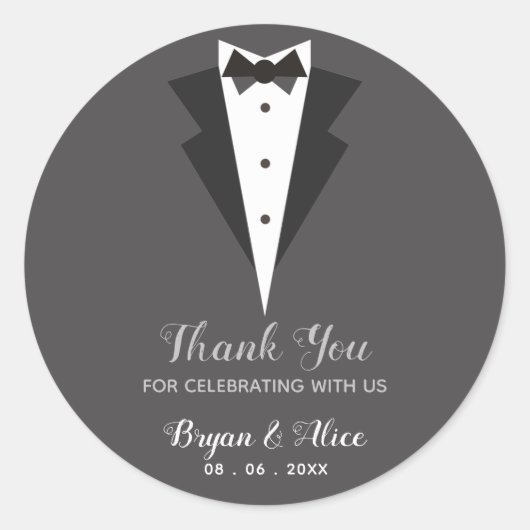 Tuxedo Stickers (Hochzeitsgroom-Trauzeugen) (Vorderseite)