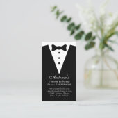 Tuxedo Suit Mens Clothing Modern Black & White Visitenkarte (Stehend Vorderseite)