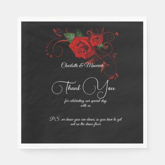 Tuxedo Suite & Bride Silhouette Wedding Serviette (Vorderseite)