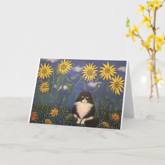 Tuxedo Sunset Karte (Gelbe Blume)