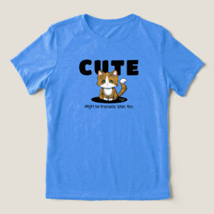 Tuxedo Tortoiseshell Cat Kitten Tri-Blend Shirt