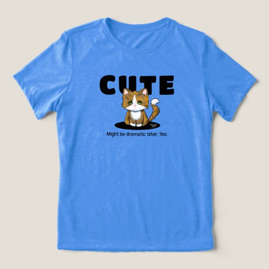 Tuxedo Tortoiseshell Cat Kitten Tri-Blend Shirt (Design Vorderseite)