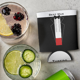 Tuxedo Trauzeuge Bachelor Party Wedding Can Cooler Dosenkühler