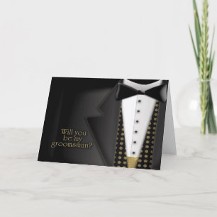 Tuxedo Trauzeuge Einladung