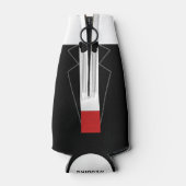 Tuxedo Trauzeuge Hochzeitsflasche Cooler Flaschenkühler (Rückseite)