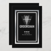 Tuxedo Trauzeuge schwarz-weiß Einladung (Vorne/Hinten)