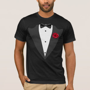 Tuxedo-Trauzeuge, Trauzeuge Schwarz-Weiß-T-Shirt T-Shirt