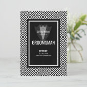 Tuxedo Trauzeuge, Trauzeuge schwarz-weiß, Tuxedo Einladung (Stehend Vorderseite)